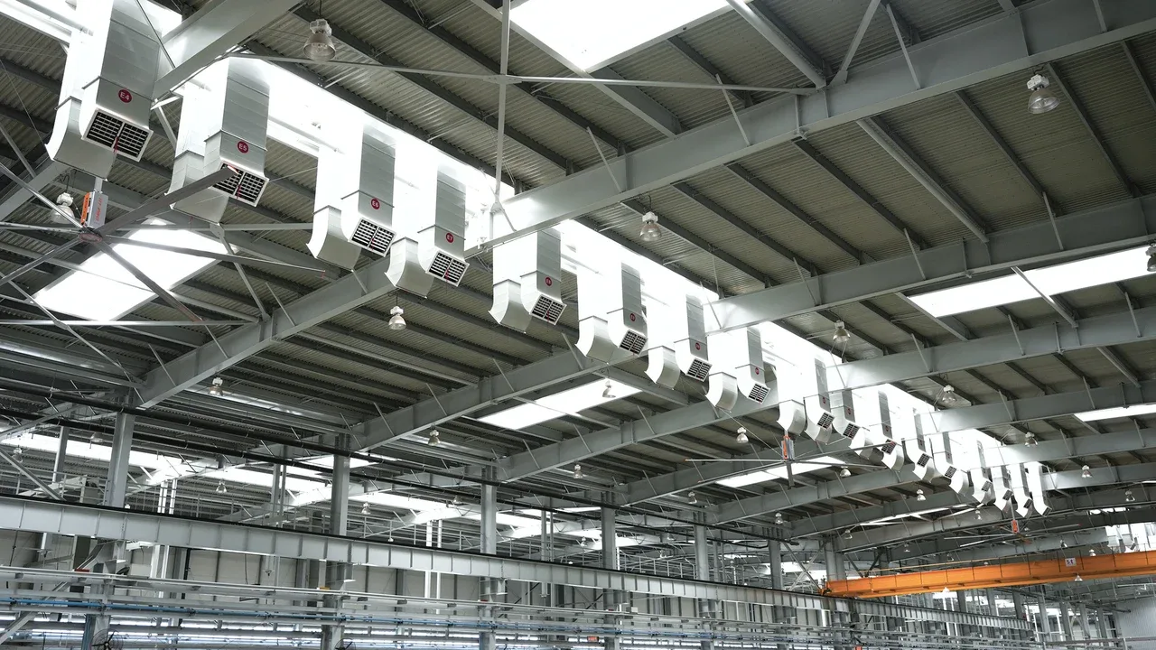 RTFANS integrated fan and evaporative cooler combination system at CRRC plant
