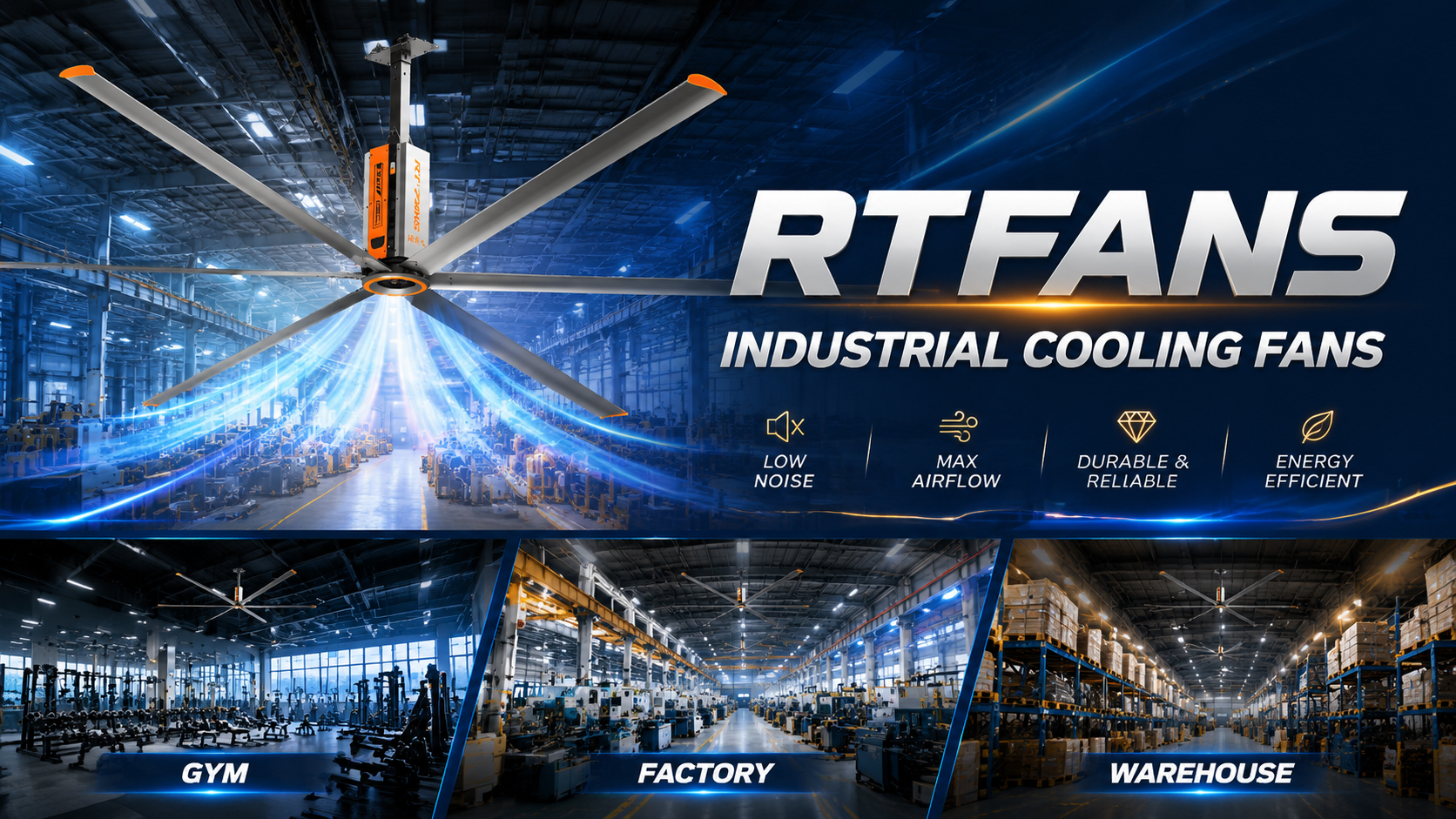 Industrial cooling equipment in a commercial facility
