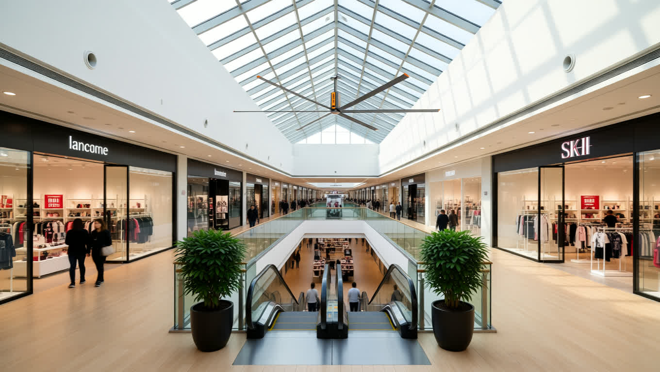 How Ceiling Fans Improve Safety and Fire Preparedness in Large Shopping Centers