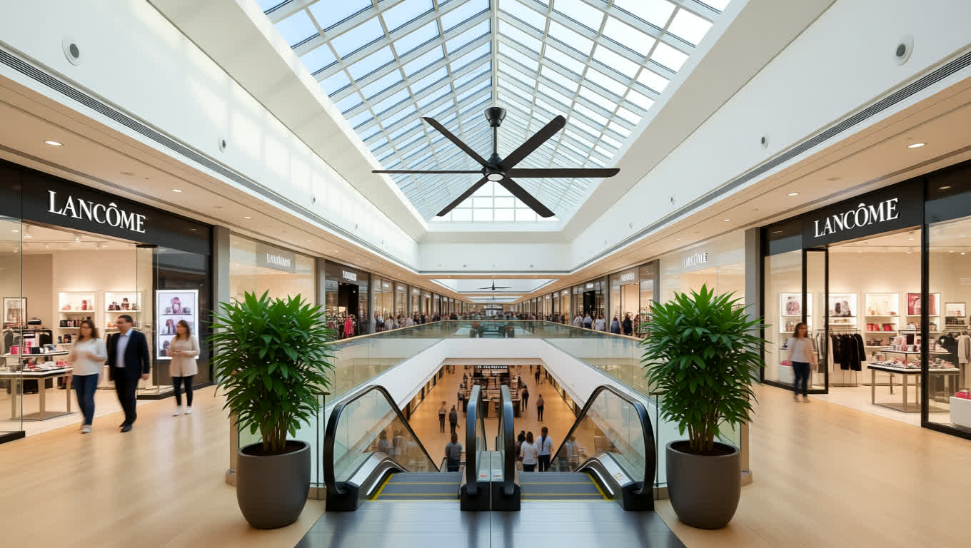 How Ceiling Fans Improve Safety and Fire Preparedness in Large Shopping Centers